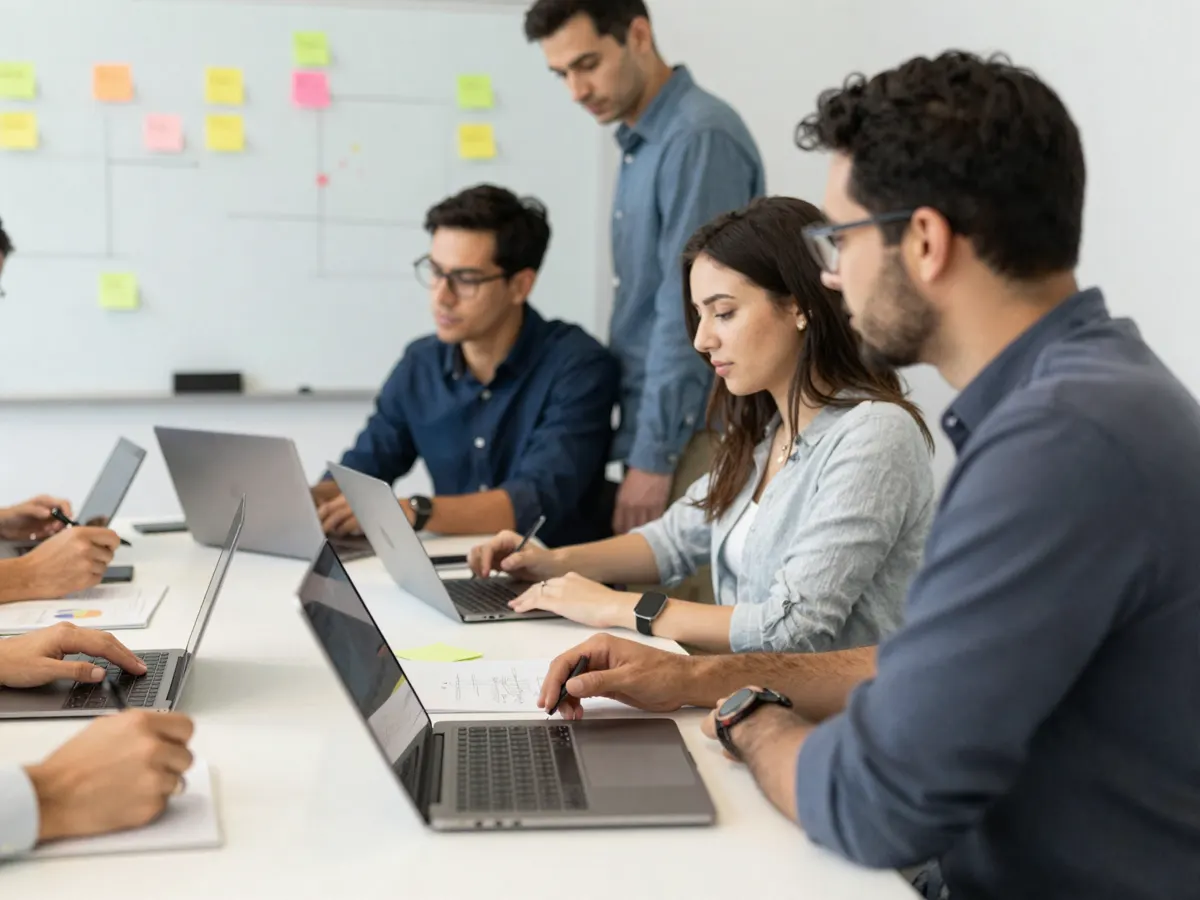 A team in a collaborative planning session