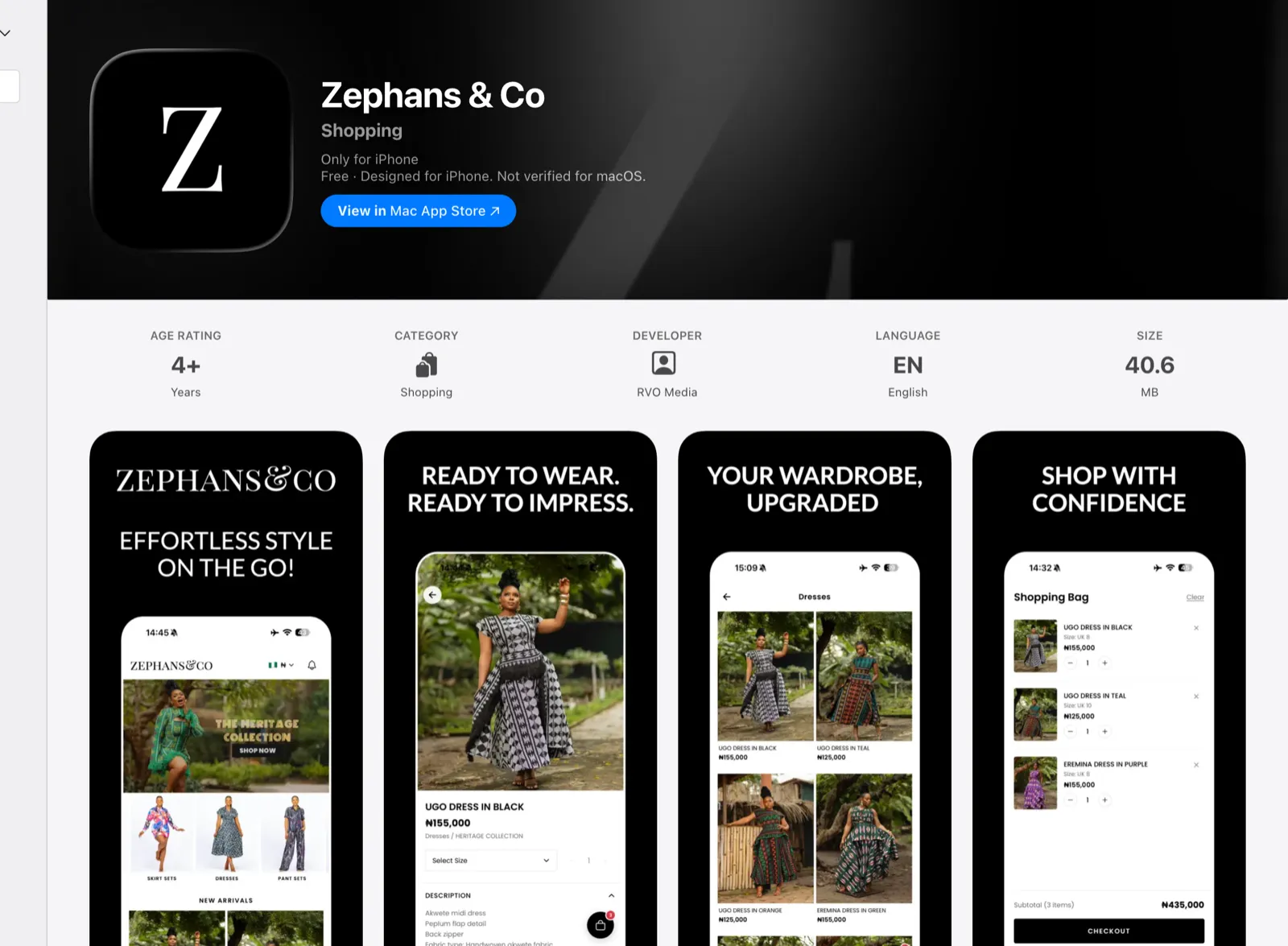 Zephans & Co Mobile App
